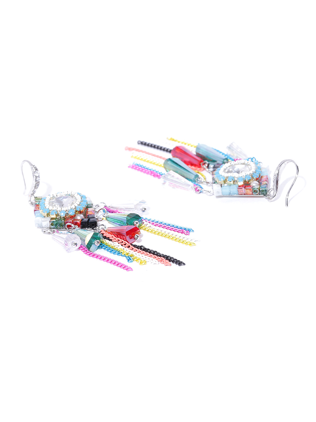 YouBella Multicoloured Geometric Drop Earrings